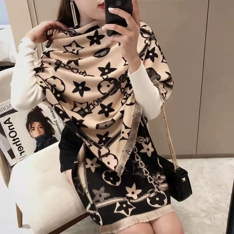 2023 Large Women’s Winter Scarf ,100% Cashmere Wool