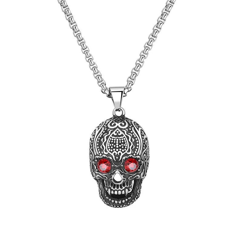 Mens Stainless Steel Vintage Cross Pendant Necklace Men Sliver