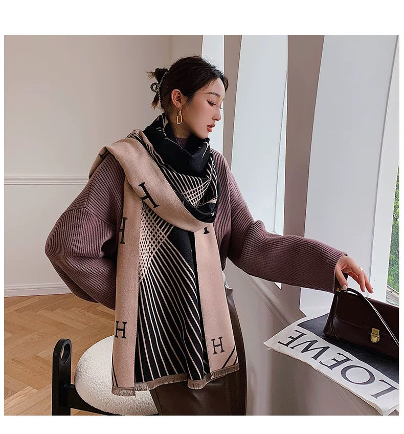2023 Large Women’s Winter Scarf ,100% Cashmere Wool