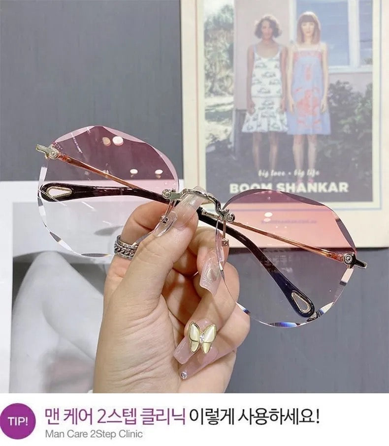 Irregular Round Sunglasses Women Brand Designer Gradient Fashion Sun Glasses Fem