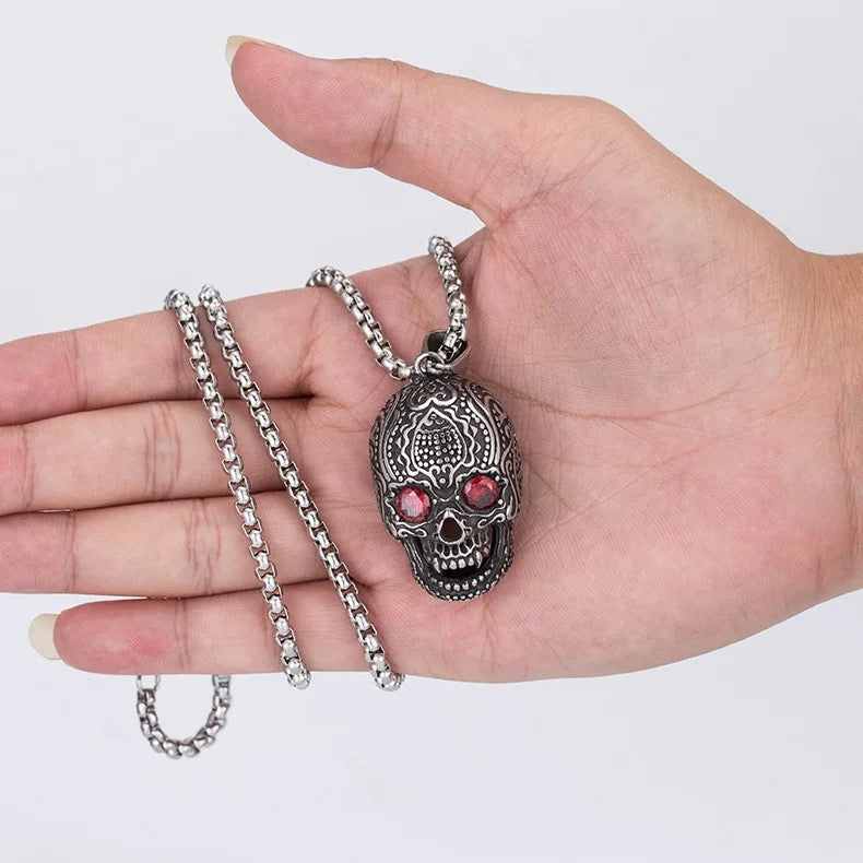 Mens Stainless Steel Vintage Cross Pendant Necklace Men Sliver