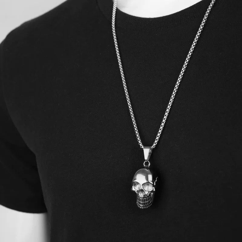 Mens Stainless Steel Vintage Cross Pendant Necklace Men Silver