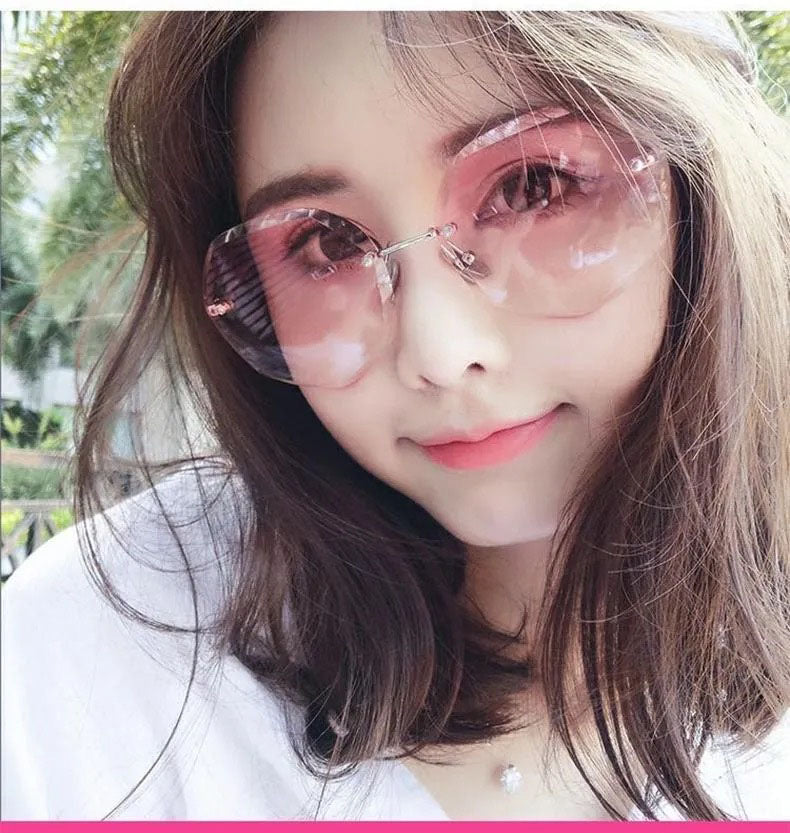Irregular Round Sunglasses Women Brand Designer Gradient Fashion Sun Glasses Fem