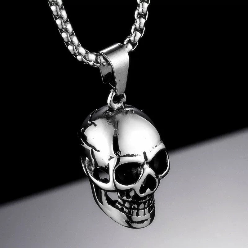 Mens Stainless Steel Vintage Cross Pendant Necklace Men Silver