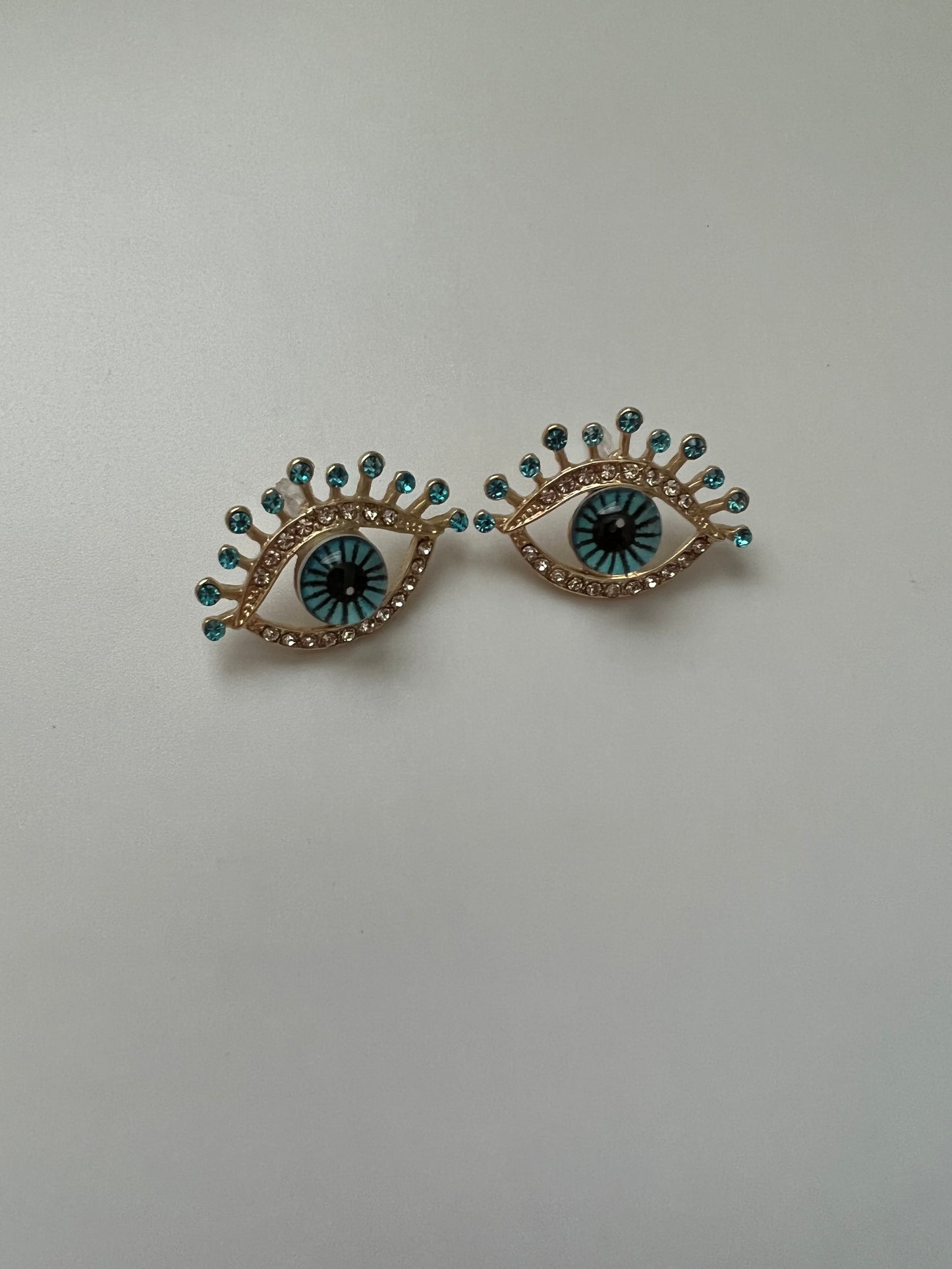 New Fashion Women Zircon Geometric Dangle Drop lucky Eye Earrings Jewelry ,With Gift Box