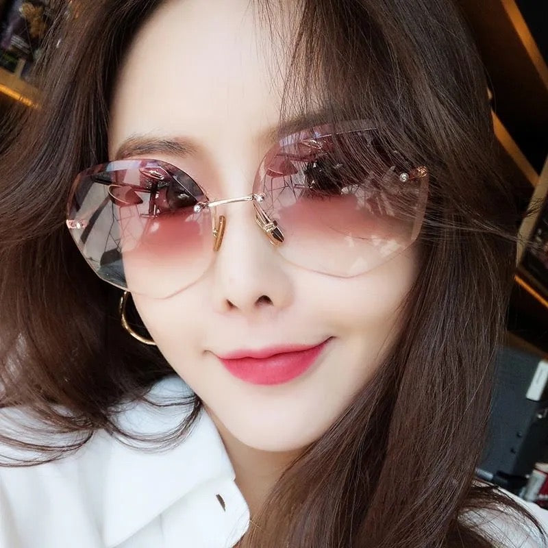 Irregular Round Sunglasses Women Brand Designer Gradient Fashion Sun Glasses Fem
