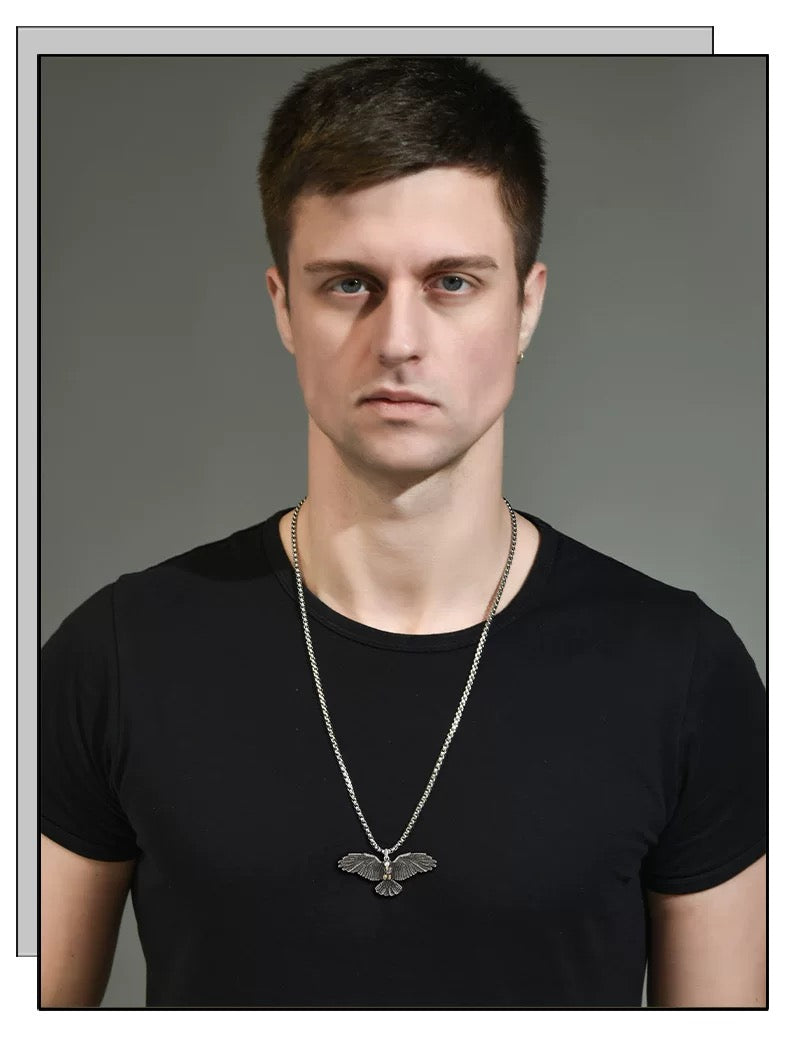 Mens Stainless Steel Vintage Cross Pendant Necklace Men Silver