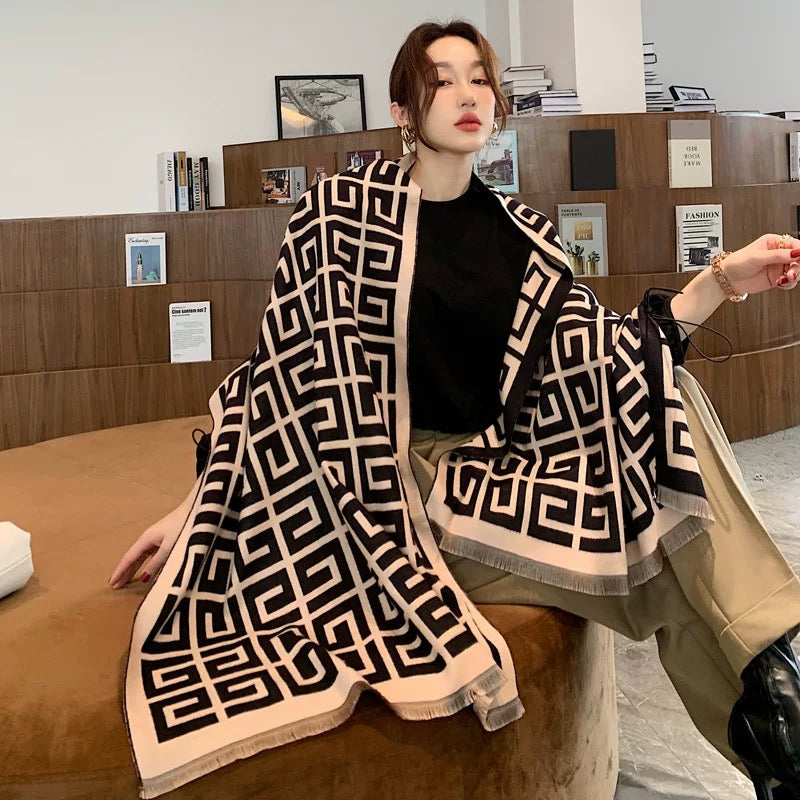 2023 Large Women’s Winter Scarf ,100% Cashmere Wool