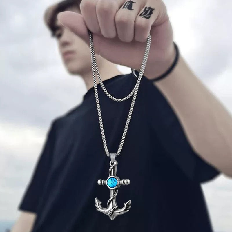 Mens Stainless Steel Vintage Cross Pendant Necklace Men sliver