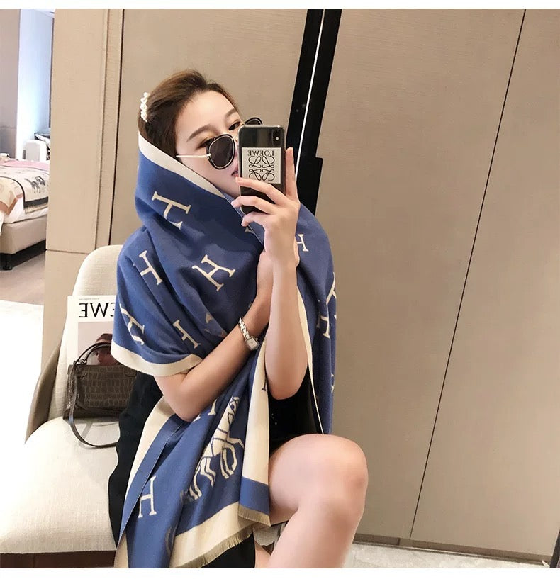 2023 Large Women’s Winter Scarf ,100% Cashmere Wool