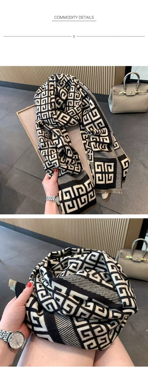 2023 Large Women’s Winter Scarf ,100% Cashmere Wool