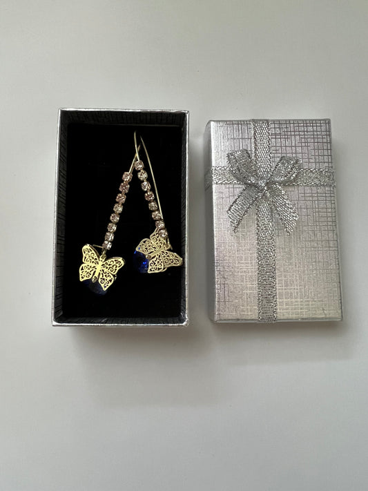 New Fashion Women Zircon Geometric Dangle Drop Earrings Jewelry ,With Gift Box